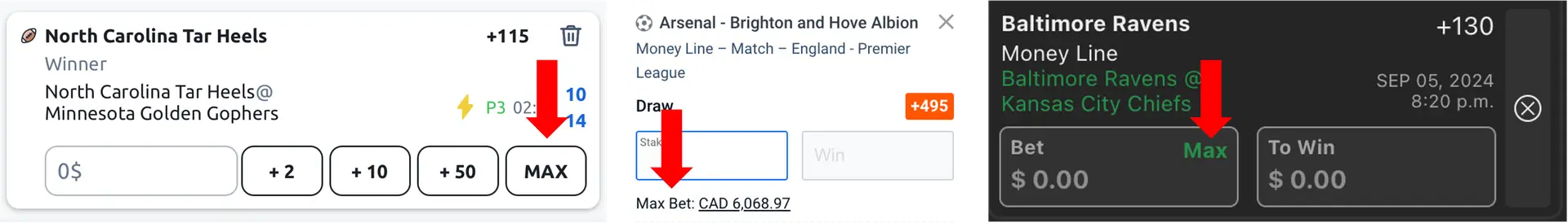 max bet button